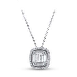 1.15 ct.Baguette Diamond Pendant - 1