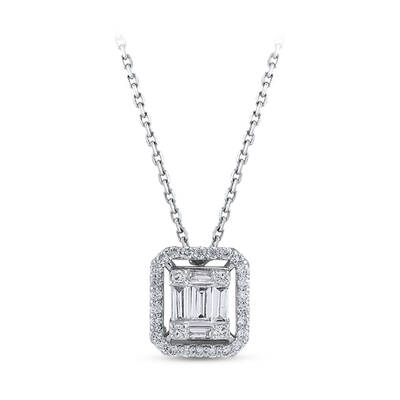 0.32 ct.Baguette Diamond Pendant - 1