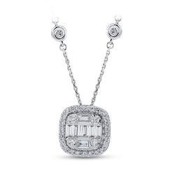 0.74 ct.Baguette Diamond Pendant - Zen Diamond