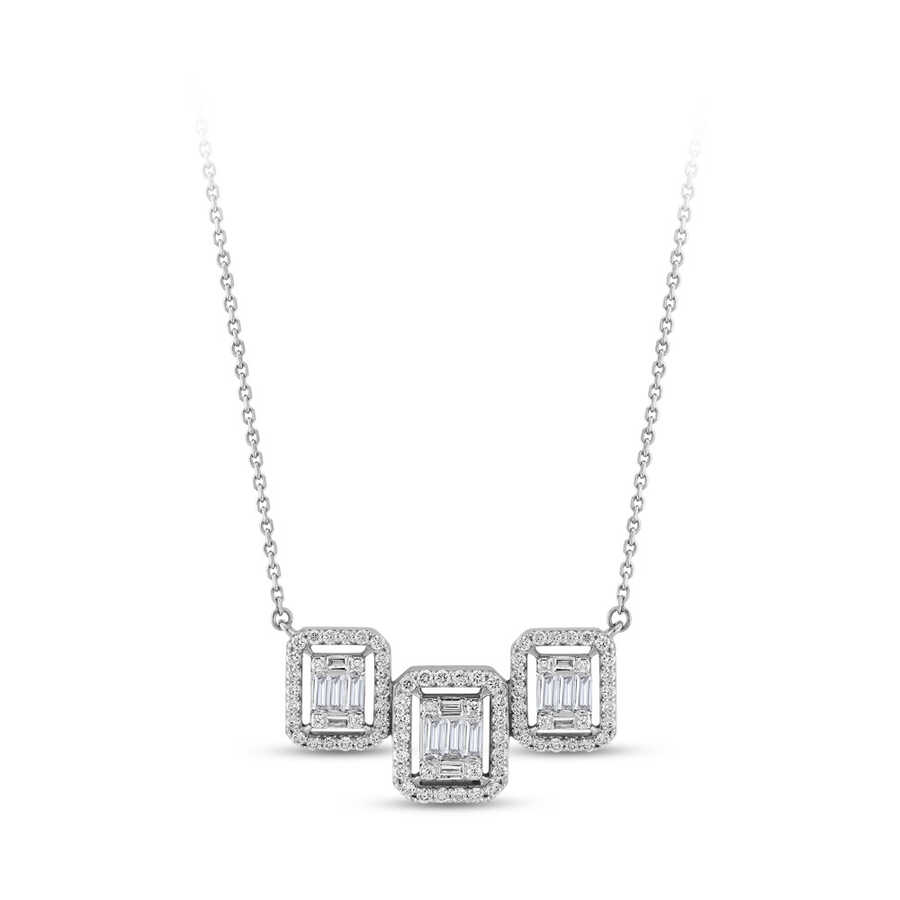 Diamond clearance baguette pendant