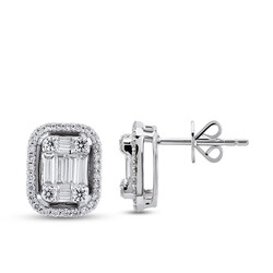 0.67 ct.Baguette Diamond Earrings - Zen Diamond