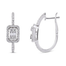 1.01 ct.Baguette Diamond Earring - 1