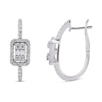 1.01 ct.Baguette Diamond Earring - 1