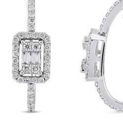 1.01 ct.Baguette Diamond Earring - 2