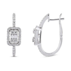 1.01 ct.Baguette Diamond Earring - 1