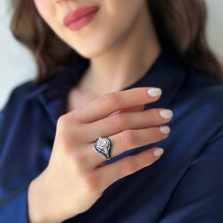 3.24 Carat Sapphire Diamond Ring - 2