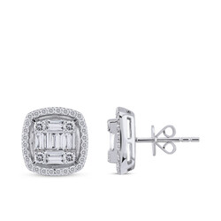 1.50 ct.Baguette Diamond Earring - 1