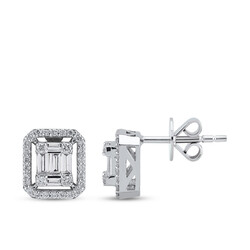 0.28 ct.Baguette Diamond Earring - 1