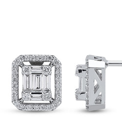 0.28 ct.Baguette Diamond Earring - 2