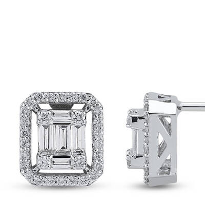 0.28 ct.Baguette Diamond Earring - 2