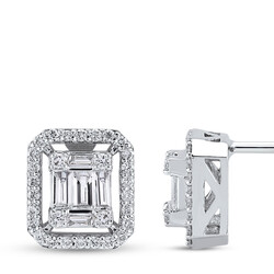 0.35 ct.Baguette Diamond Earring - 2