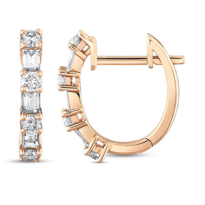 0.72 ct.Baguette Diamond Earring - 1