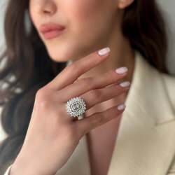 خاتم مرصّع بألماس الباغيت 3.25 قيراط - Zen Diamond