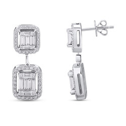 1.56 ct.Baguette Diamond Earring - 1