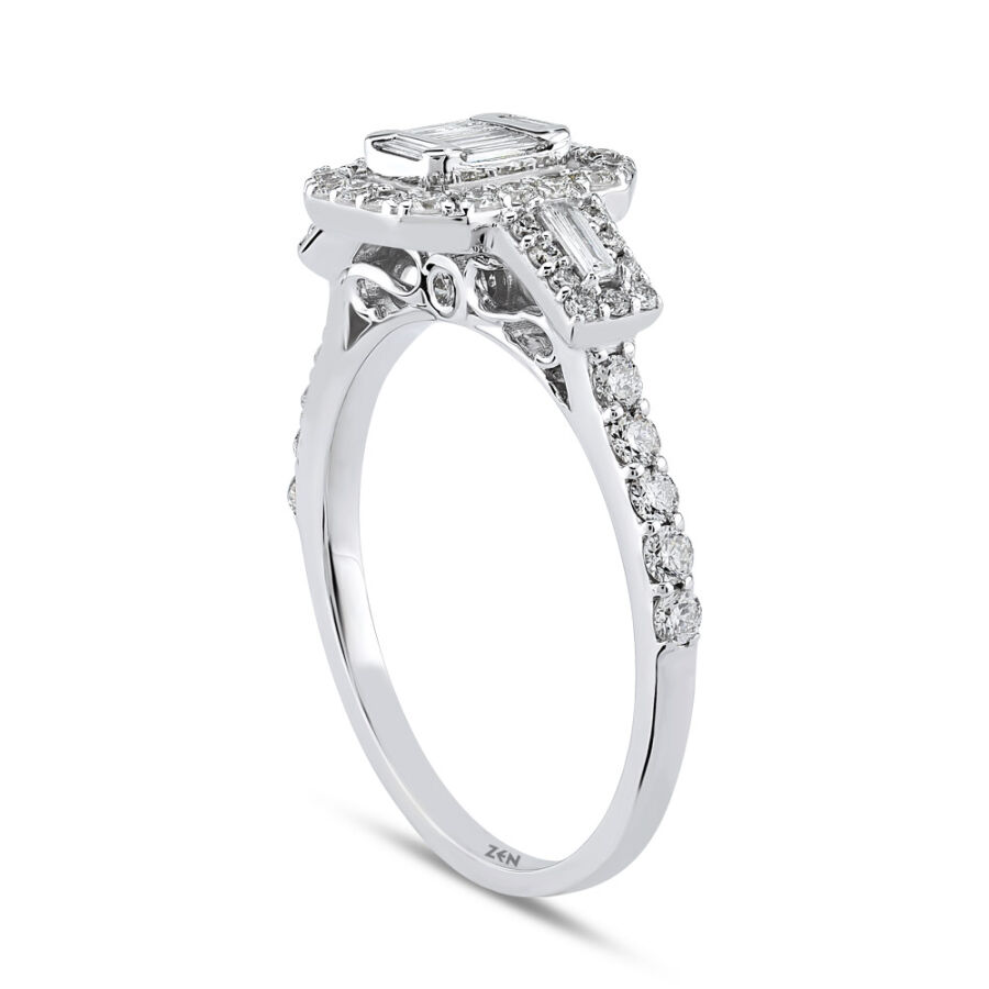 0.63 Carat Baguette Diamond Ring - 2