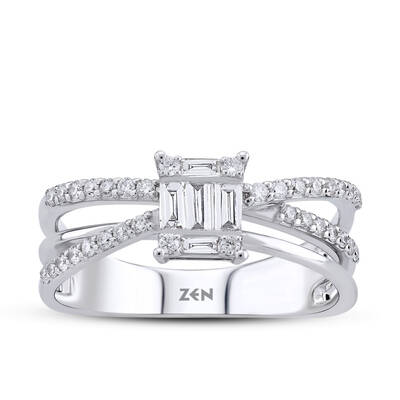 0.39 Carat Baguette Diamond Ring - 1