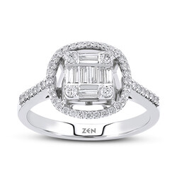 0.44 ct.Baguette Diamond Ring - Zen Diamond