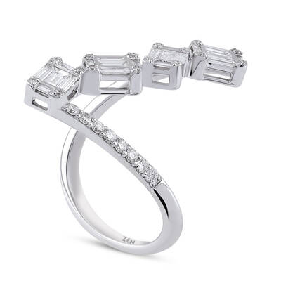 0.82 ct.Baguette Diamond Ring - 3