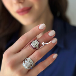 3.30 Carat Ruby Diamond Ring - 3