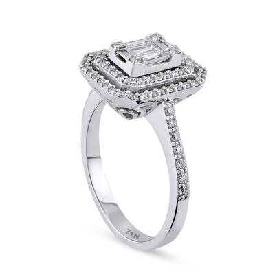 0.56 ct.Baguette Diamond Ring - 3