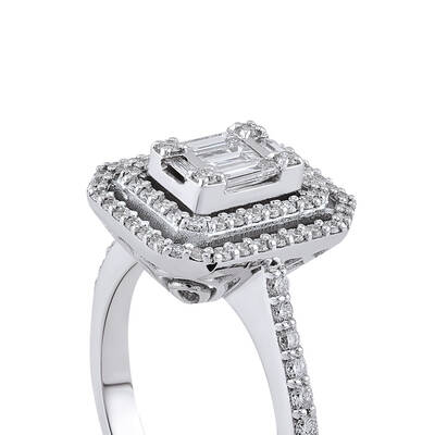 0.56 ct.Baguette Diamond Ring - 4