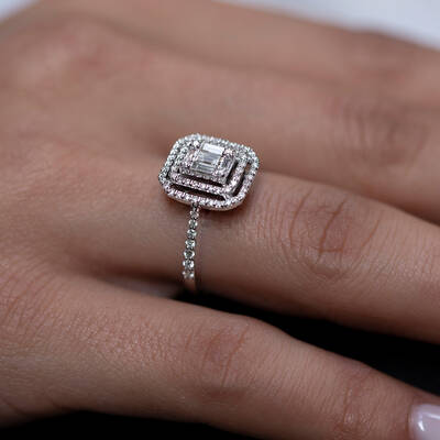 0.56 ct.Baguette Diamond Ring - 5