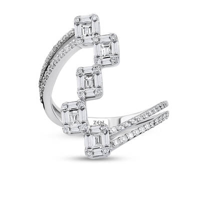 0.64 ct.Baguette Diamond Ring - 1