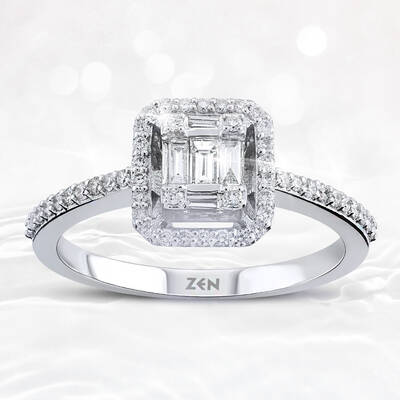 0.24 ct.Baguette Diamond Ring - 2