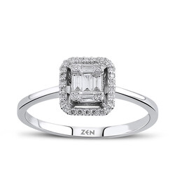 0.18 ct.Baguette Diamond Ring - 1