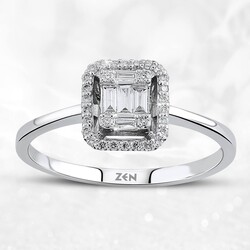 0.18 ct.Baguette Diamond Ring - 2