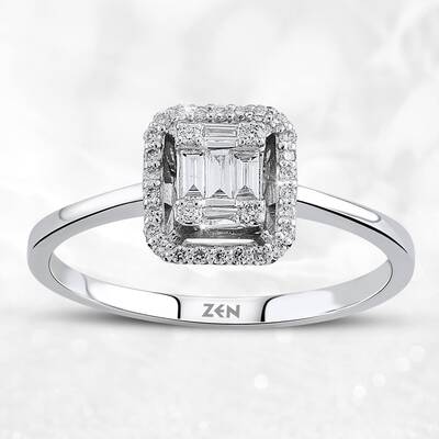 0.18 ct.Baguette Diamond Ring - 2