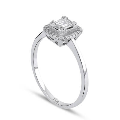 0.18 ct.Baguette Diamond Ring - 4