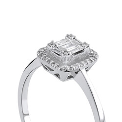 0.18 ct.Baguette Diamond Ring - 5