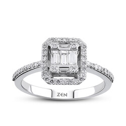 0.38 ct.Baguette Diamond Ring - Zen Diamond