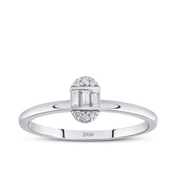 0.11 ct.Baguette Diamond Ring - 1