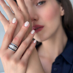 3.36 Carat Sapphire Diamond Ring - 3