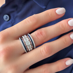 3.36 Carat Sapphire Diamond Ring - 2