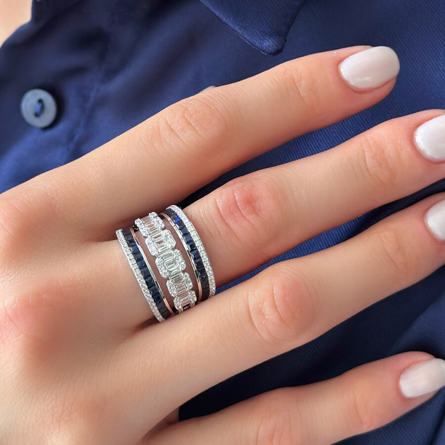 3.36 Carat Sapphire Diamond Ring - 2