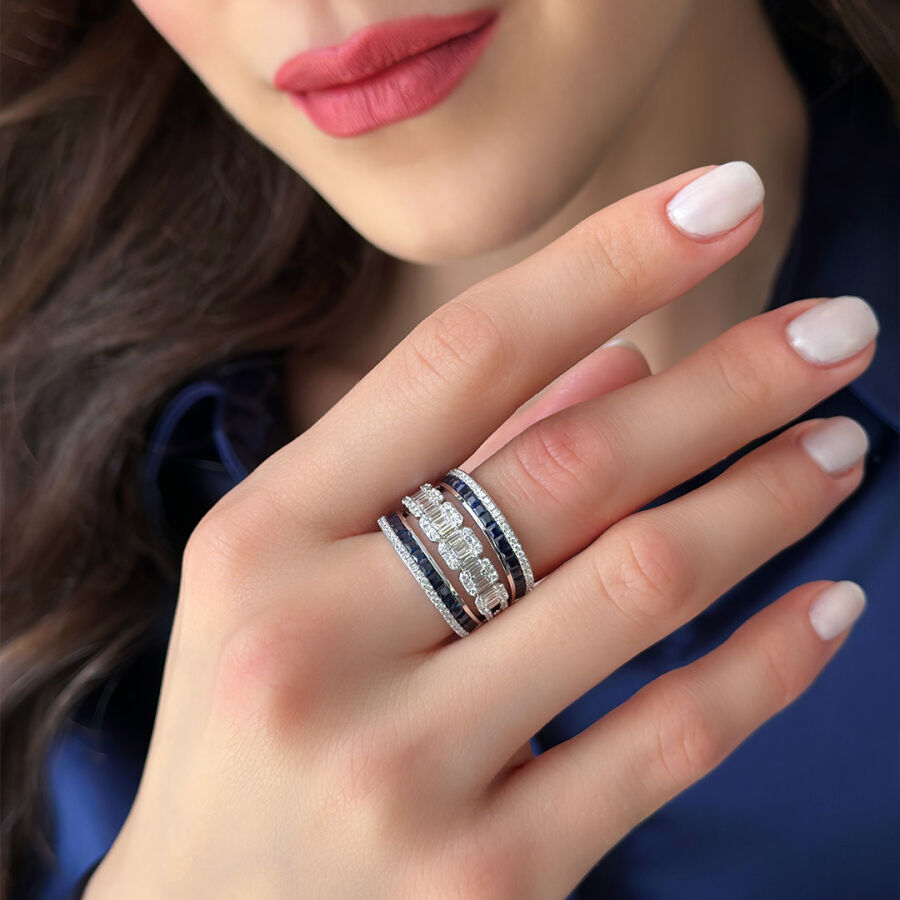 3.36 Carat Sapphire Diamond Ring - 1