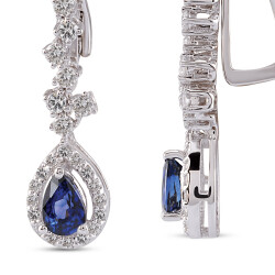 1.65 ct.Sapphire Diamond Earring - 2