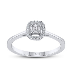 0.10 ct.Baguette Diamond Ring - 1