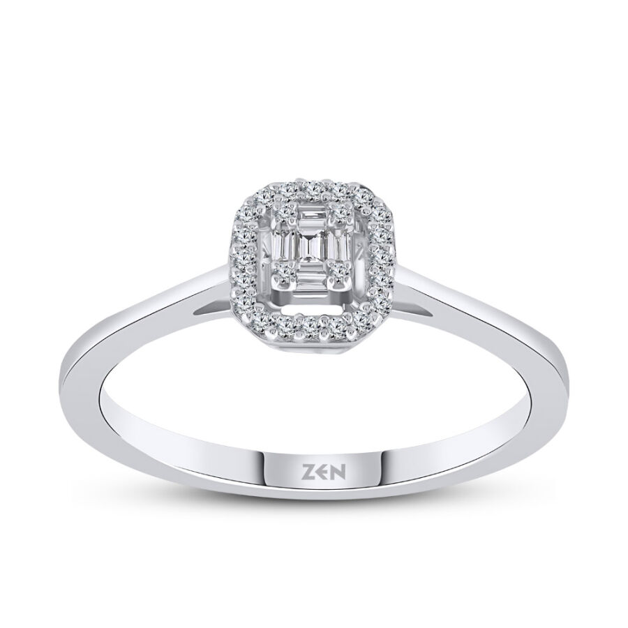 0.10 ct.Baguette Diamond Ring - 1