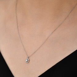 0.12 ct.Baguette Diamond Pendant - 3