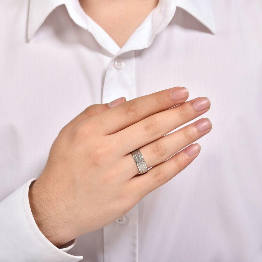 Platin Wedding Band - 3