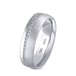 0.53 ct.Diamond Platin Wedding Band - Zen Diamond