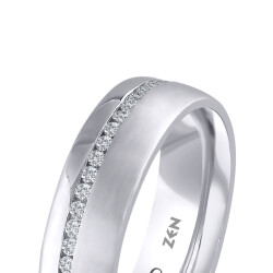 0.53 ct.Diamond Platin Wedding Band - 2