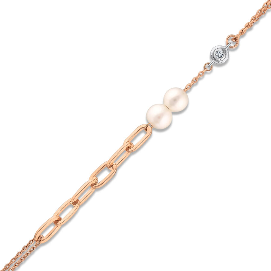 0.38 ct.Pearl Diamond Bracelet - 2