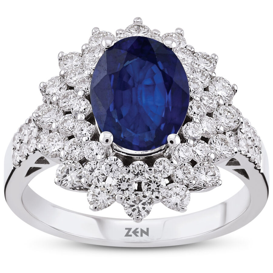 2.83 ct.Sapphire Diamond Ring - 2