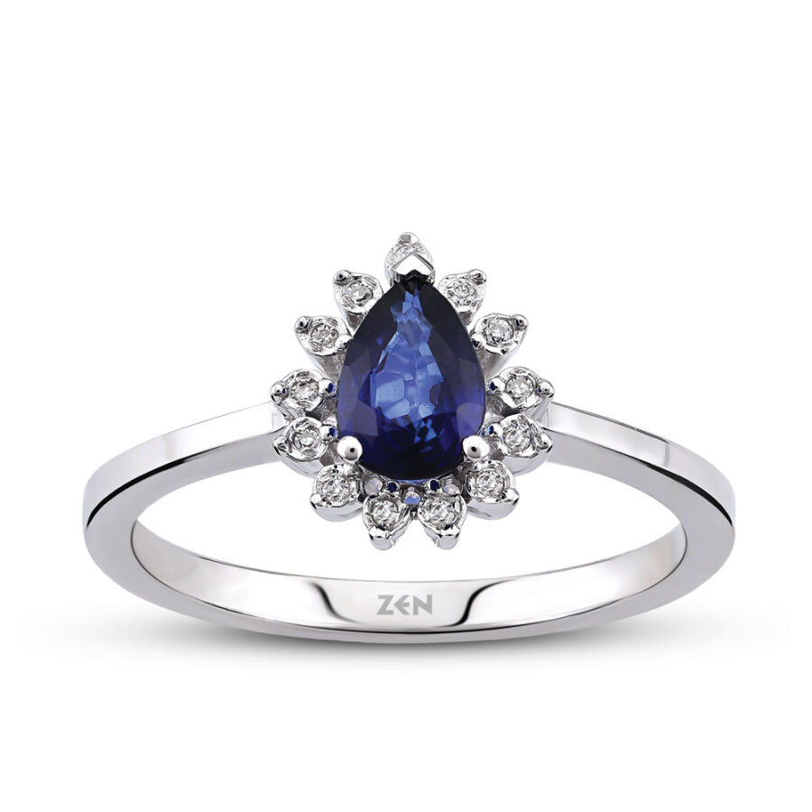 1.44 ct.Sapphire Diamond Ring - 1