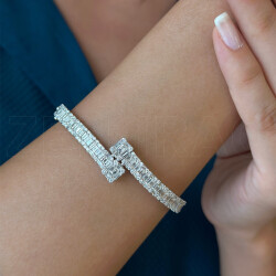 3.49 ct.Baguette Diamond Bracelet - 2